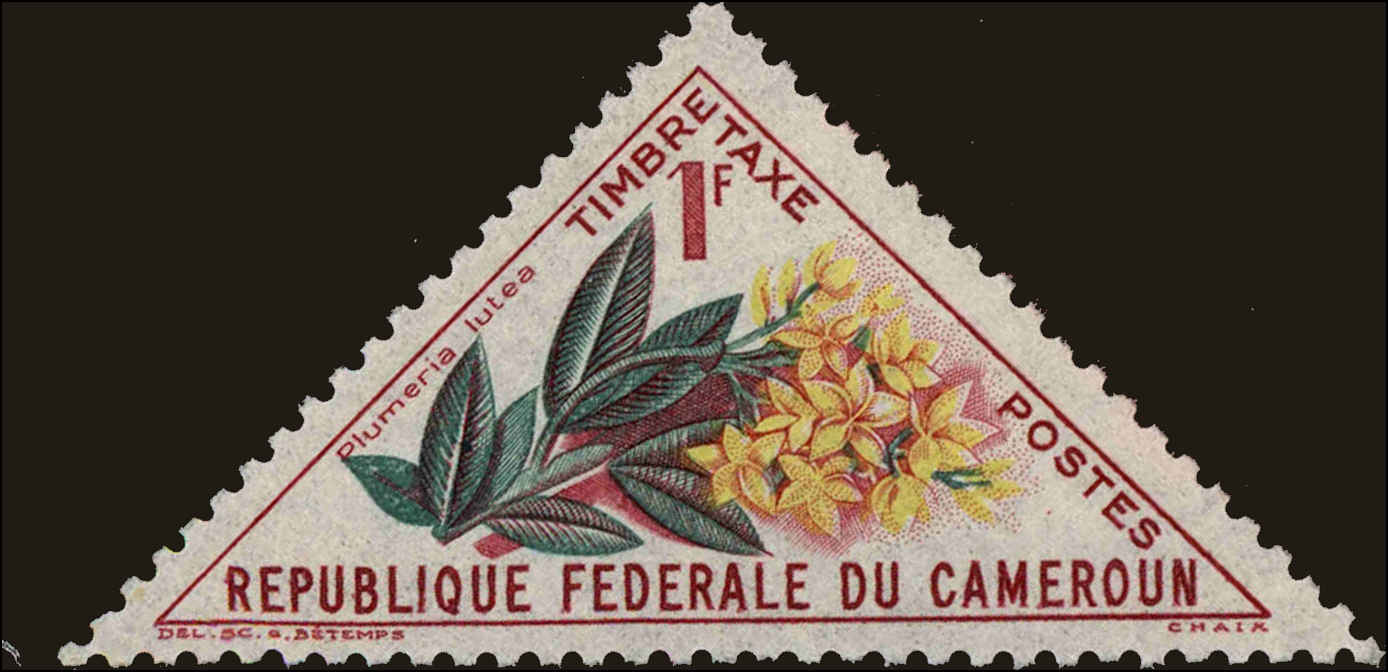 Front view of Cameroun (French) J36 collectors stamp