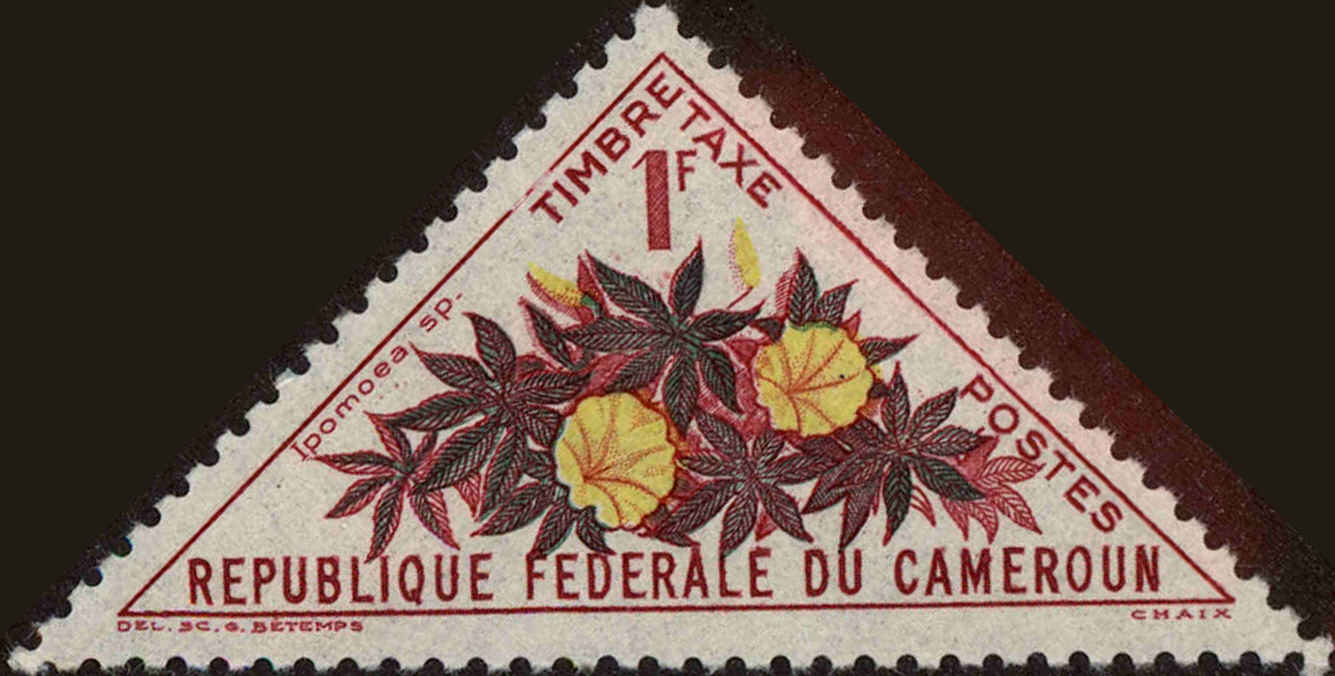 Front view of Cameroun (French) J37 collectors stamp