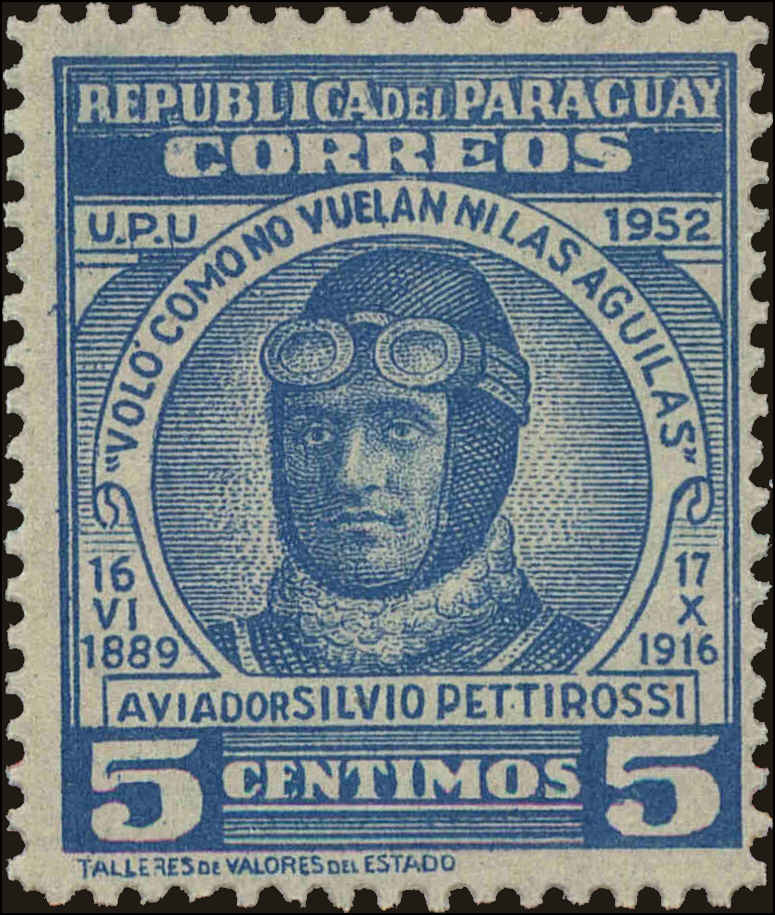 Front view of Paraguay 474 collectors stamp