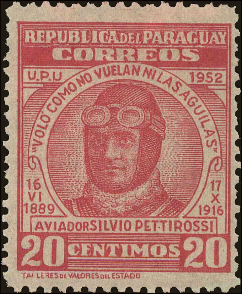Front view of Paraguay 475 collectors stamp