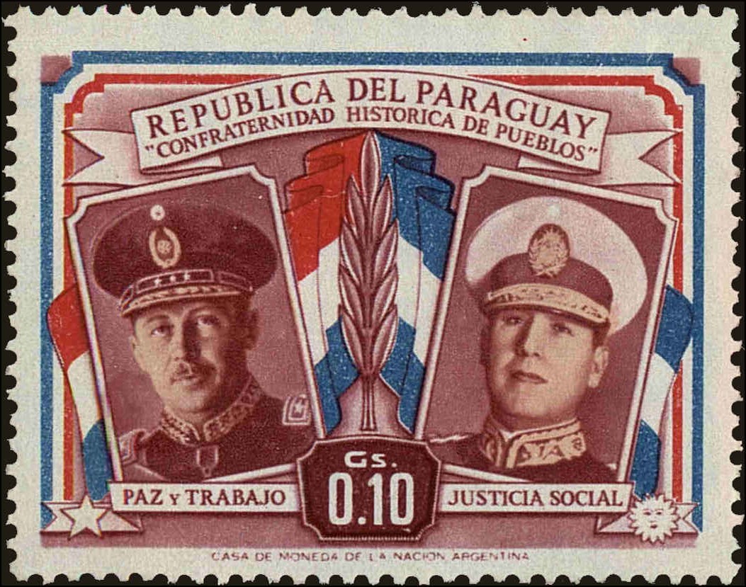 Front view of Paraguay 487 collectors stamp
