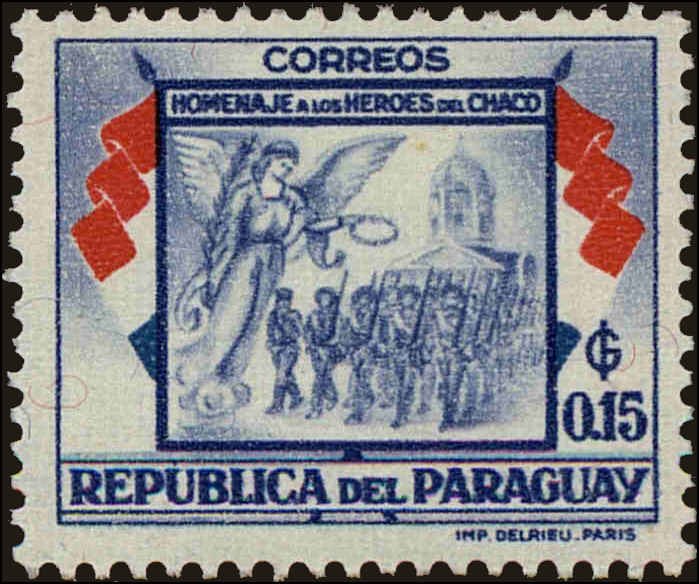 Front view of Paraguay 510 collectors stamp