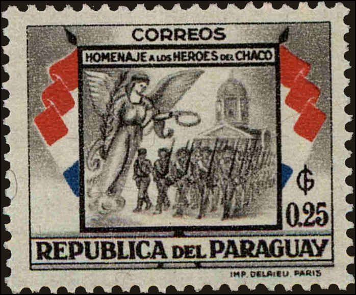 Front view of Paraguay 512 collectors stamp