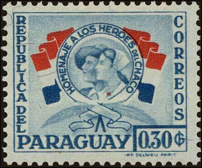 Front view of Paraguay 513 collectors stamp