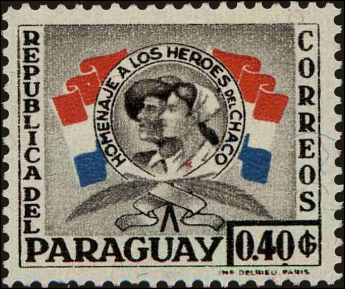 Front view of Paraguay 514 collectors stamp