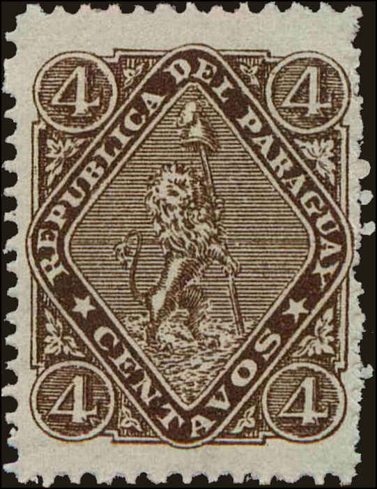 Front view of Paraguay 16 collectors stamp