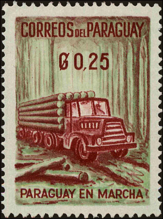 Front view of Paraguay 577 collectors stamp