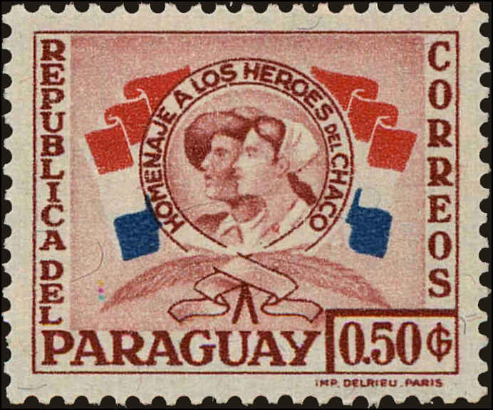 Front view of Paraguay 515 collectors stamp