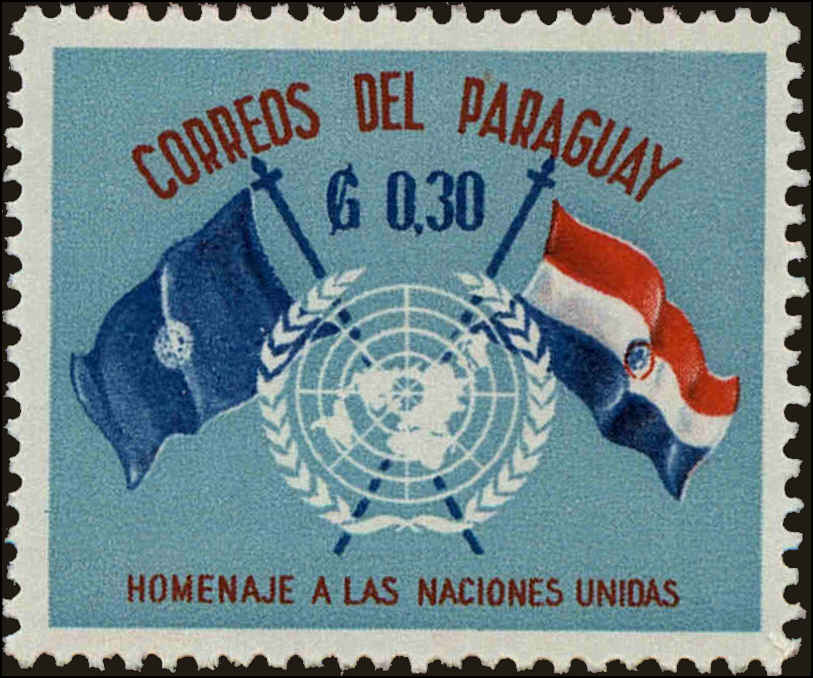 Front view of Paraguay 569 collectors stamp
