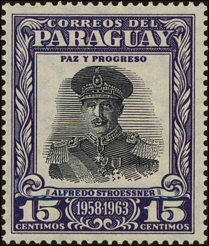Front view of Paraguay 540 collectors stamp