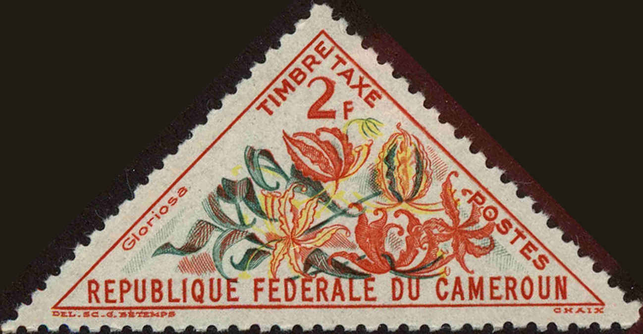 Front view of Cameroun (French) J41 collectors stamp