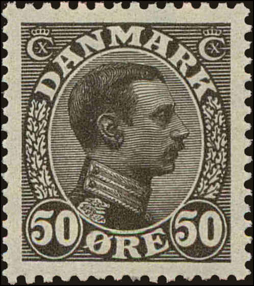 Front view of Denmark 122a collectors stamp