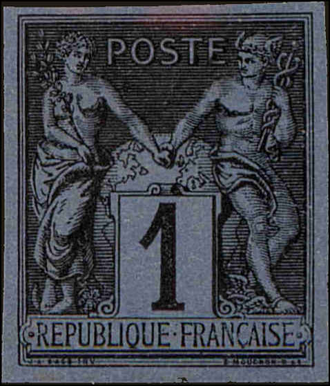 Front view of French Colonies General Issue 38 collectors stamp