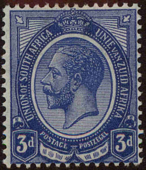 Front view of South Africa 6a collectors stamp
