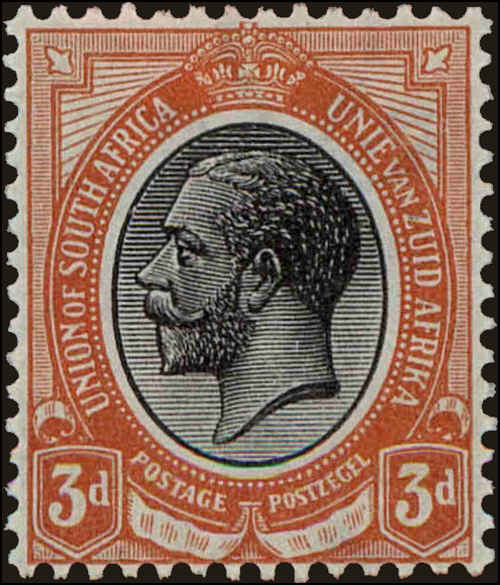 Front view of South Africa 7 collectors stamp
