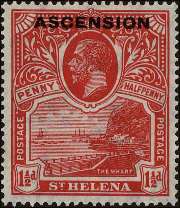 Front view of Ascension 3 collectors stamp