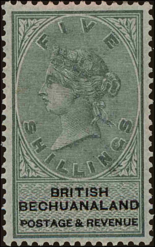 Front view of Bechuanaland 19 collectors stamp
