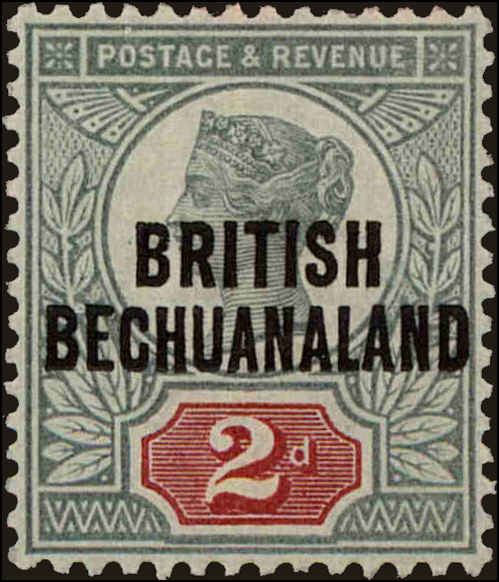 Front view of Bechuanaland 34 collectors stamp