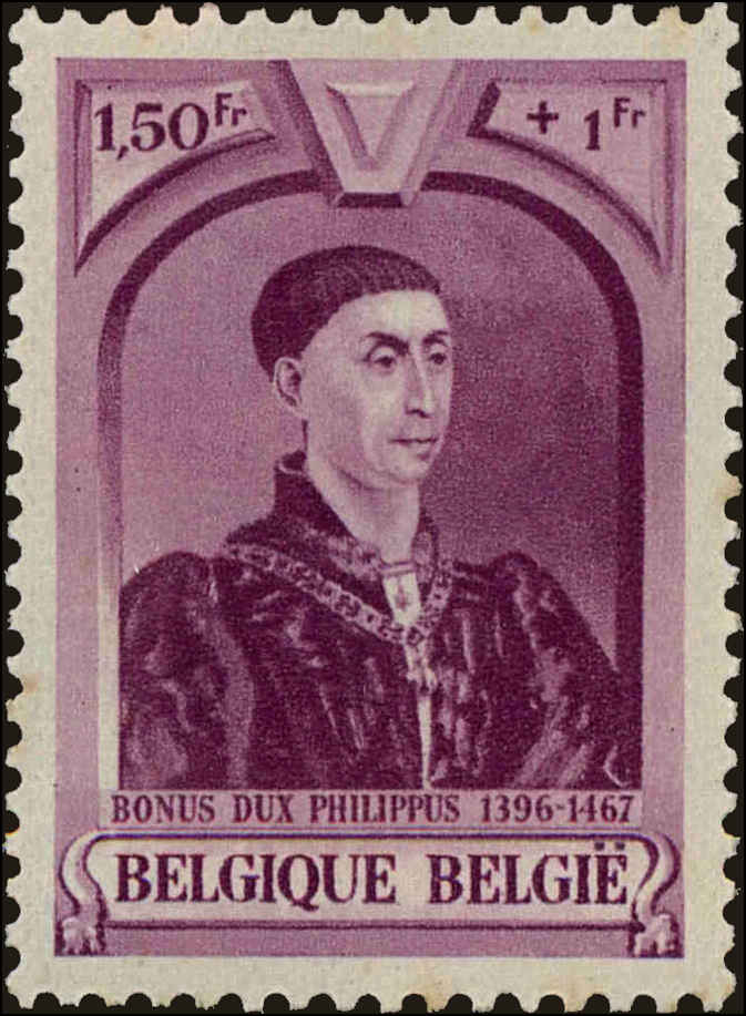 Front view of Belgium B298 collectors stamp