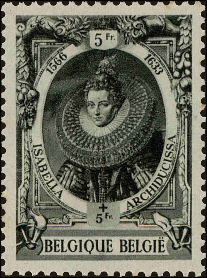 Front view of Belgium B302 collectors stamp