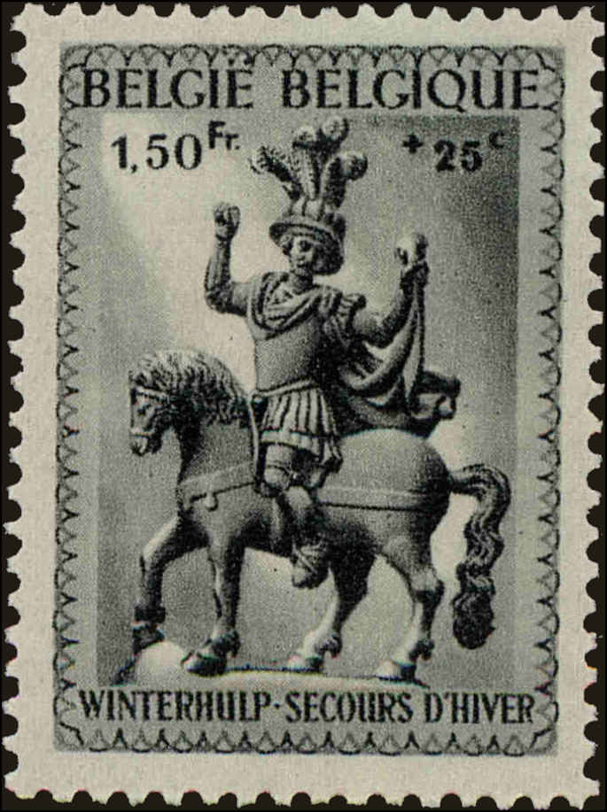 Front view of Belgium B310 collectors stamp
