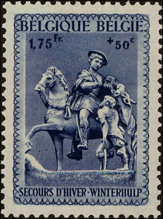 Front view of Belgium B311 collectors stamp