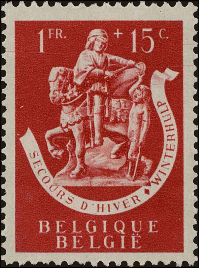 Front view of Belgium B336 collectors stamp