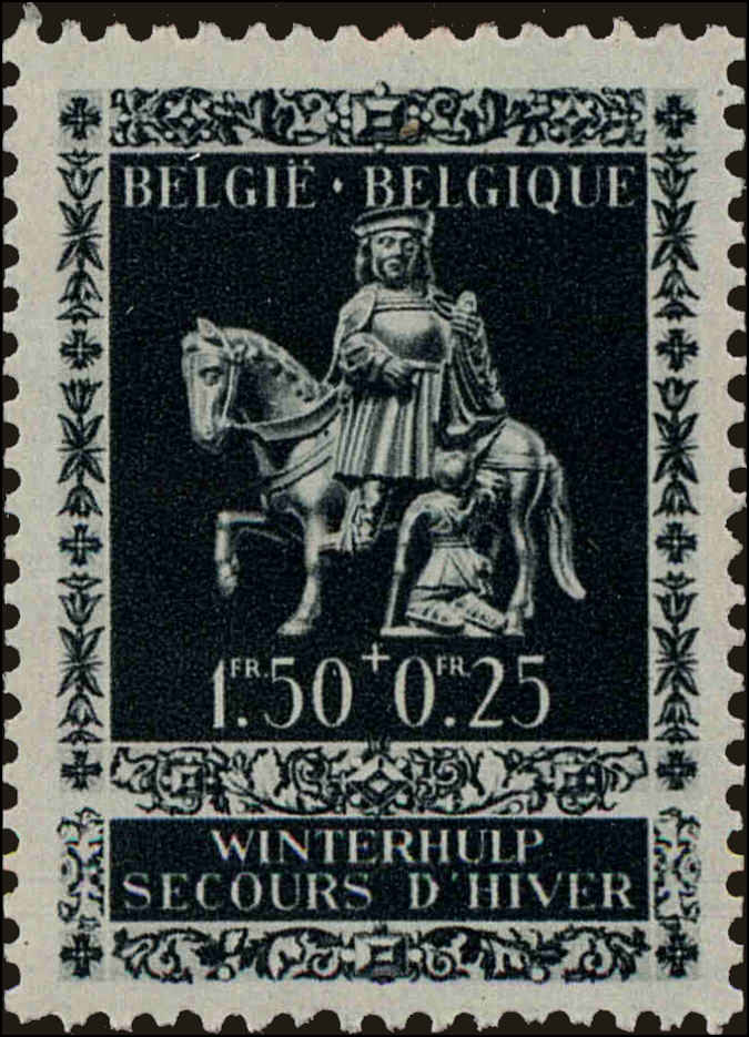 Front view of Belgium B337 collectors stamp