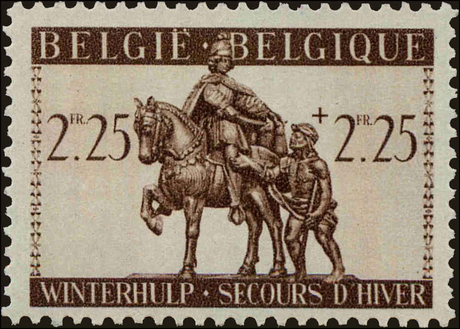 Front view of Belgium B339 collectors stamp