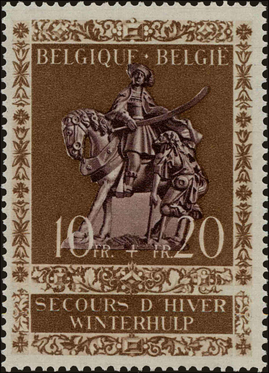 Front view of Belgium B342 collectors stamp