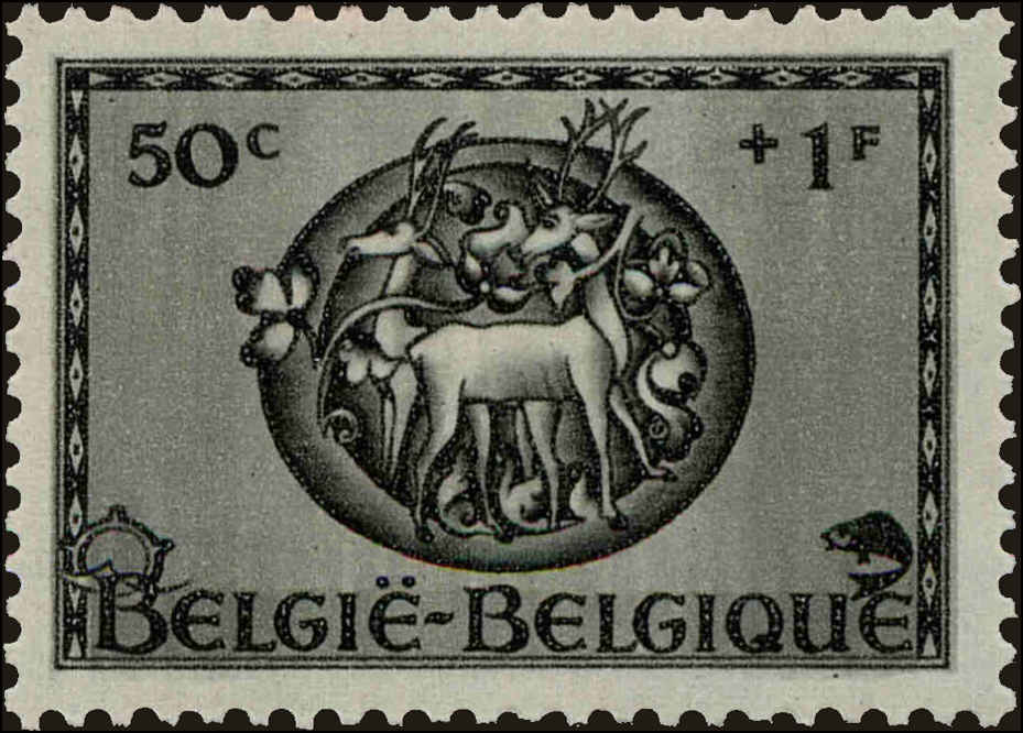 Front view of Belgium B354 collectors stamp