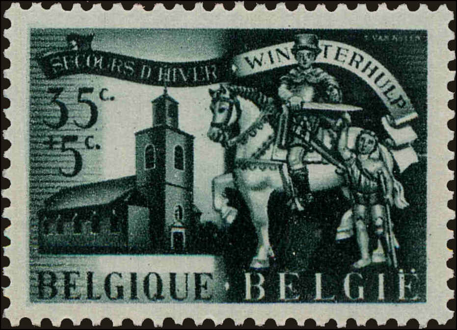 Front view of Belgium B361 collectors stamp