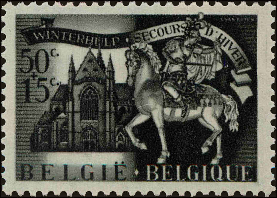 Front view of Belgium B362 collectors stamp