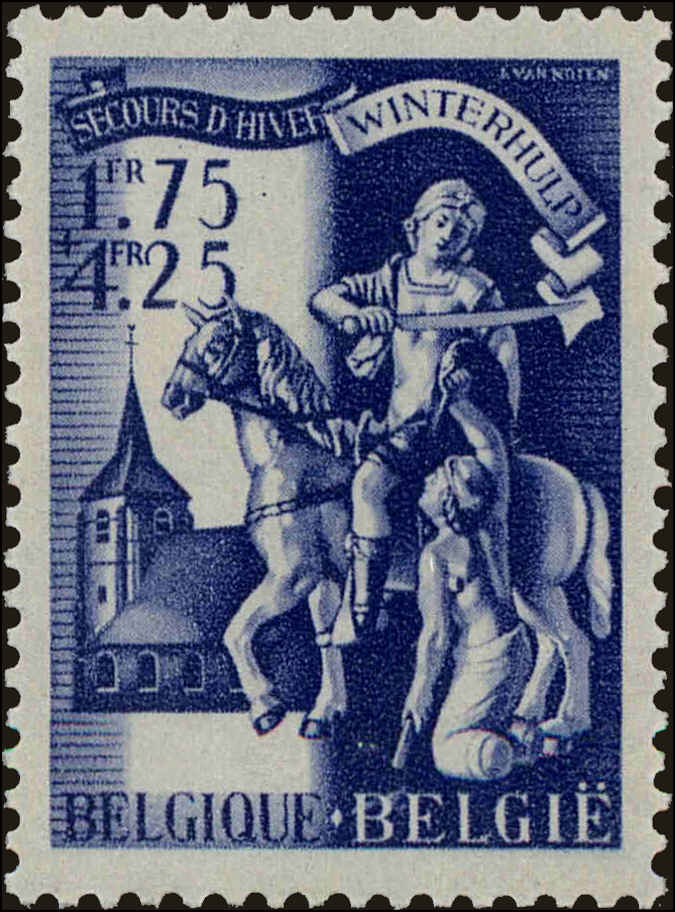 Front view of Belgium B365 collectors stamp