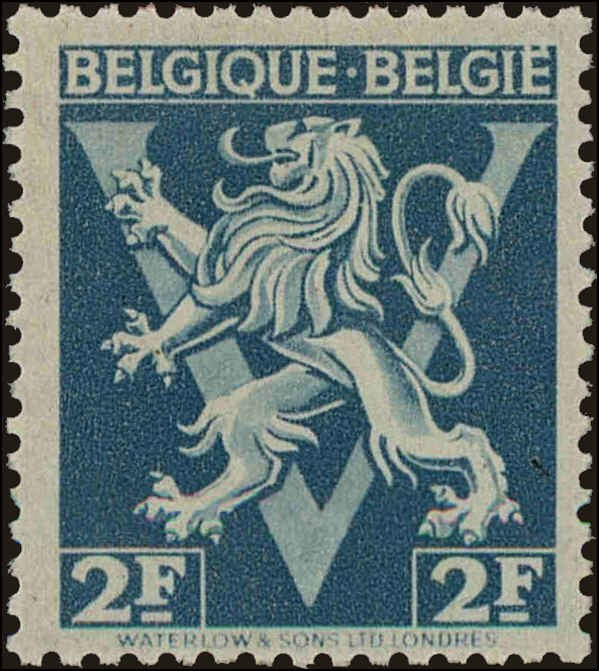 Front view of Belgium 332 collectors stamp