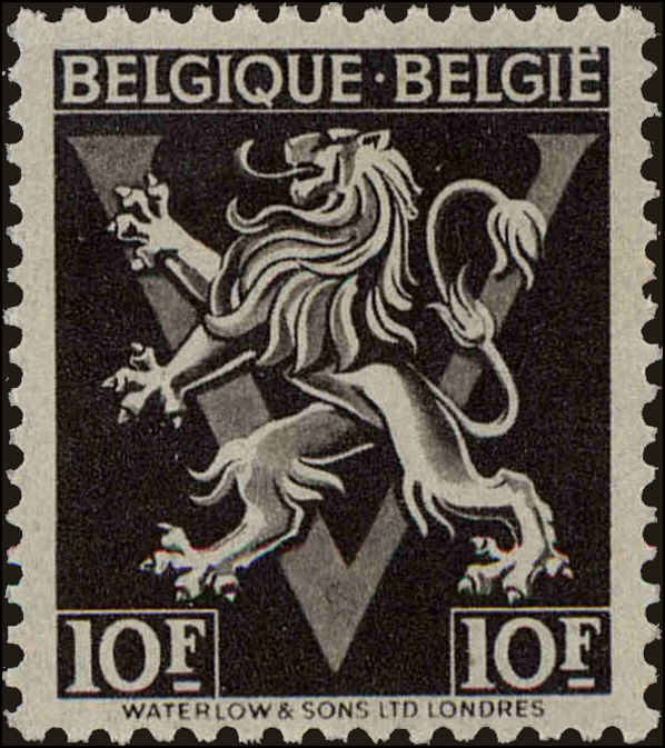 Front view of Belgium 337 collectors stamp