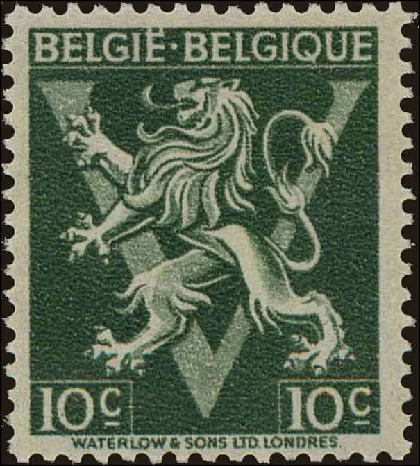Front view of Belgium 337 collectors stamp
