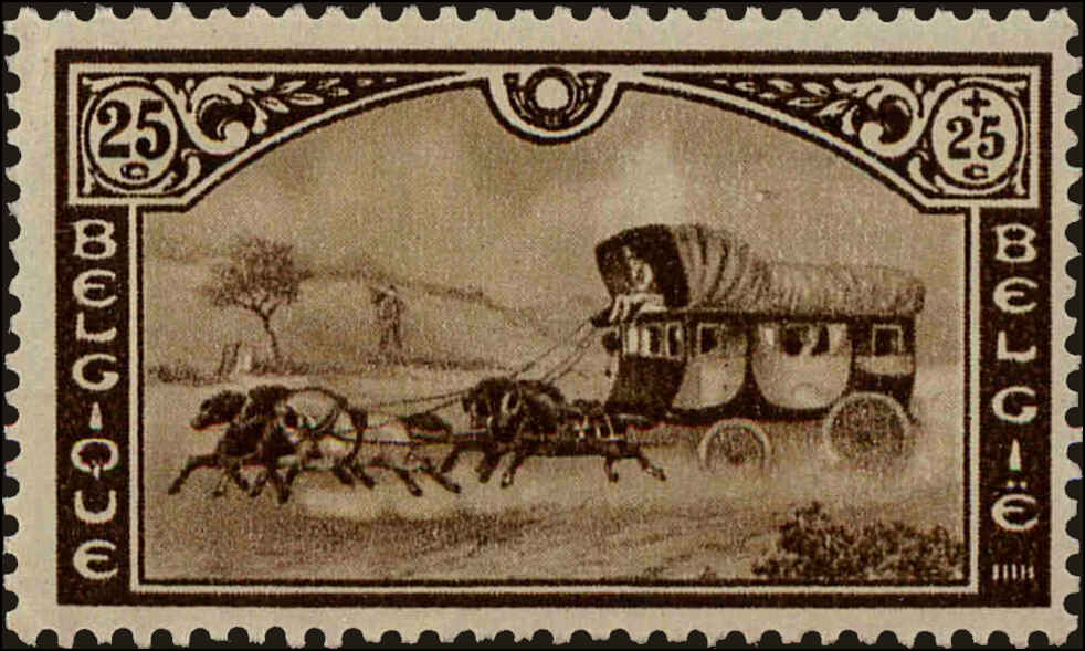 Front view of Belgium B167 collectors stamp