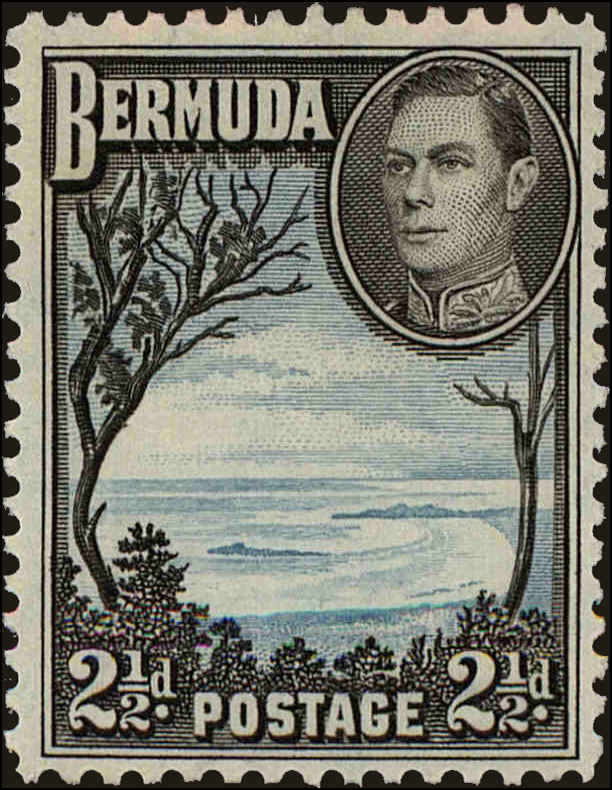 Front view of Bermuda 120A collectors stamp