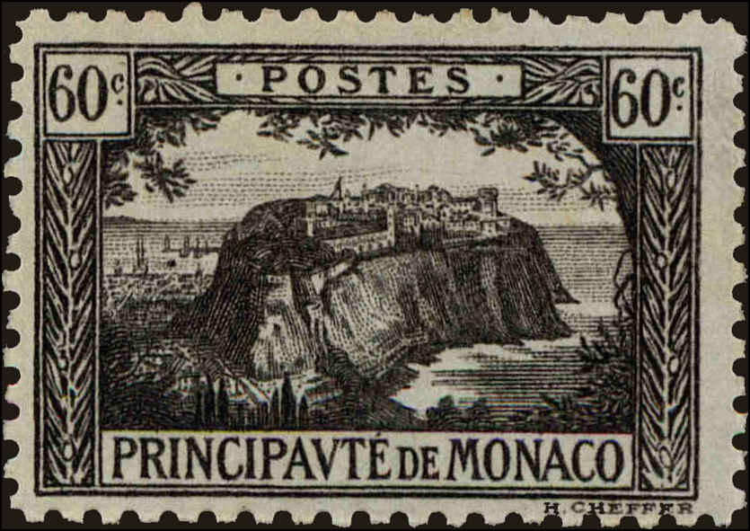 Front view of Monaco 44 collectors stamp
