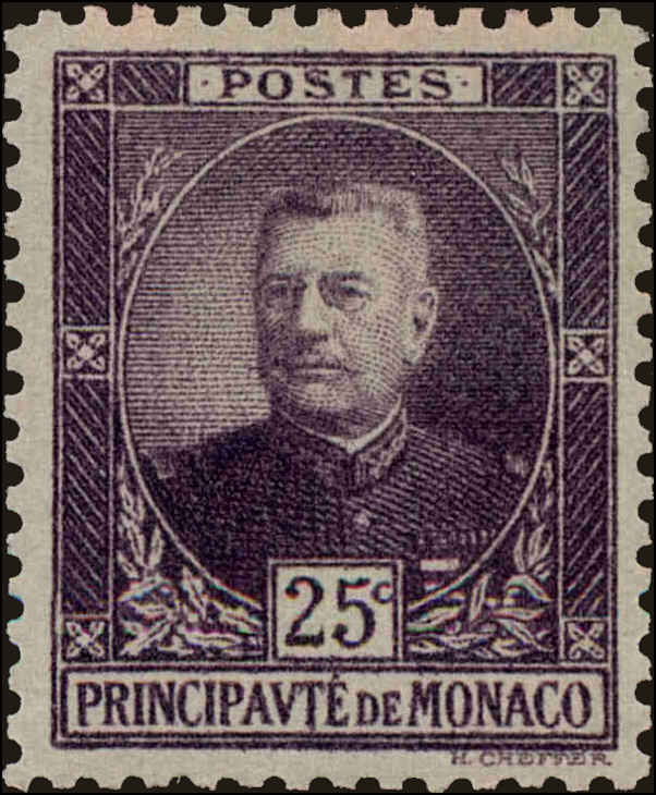 Front view of Monaco 53 collectors stamp