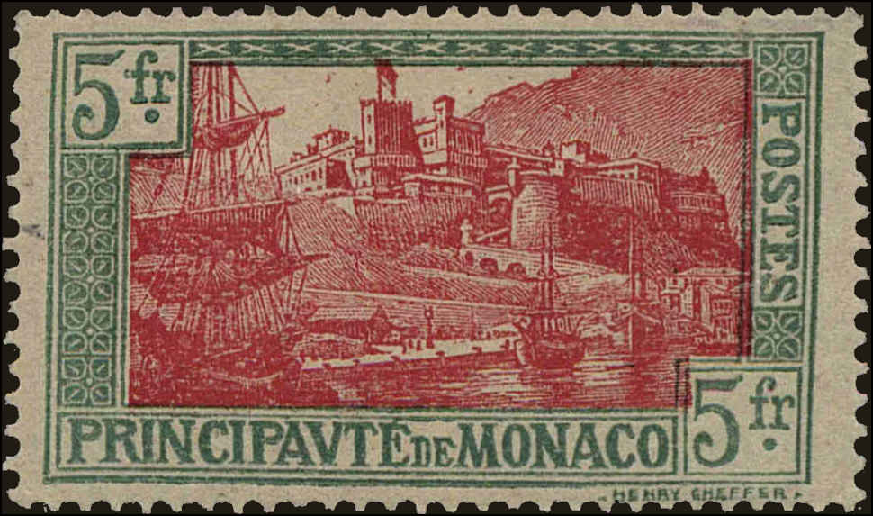 Front view of Monaco 91 collectors stamp