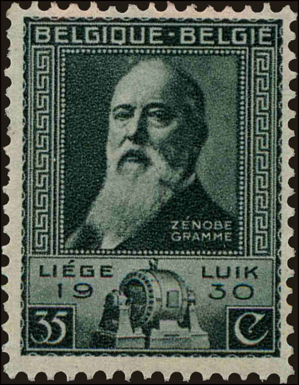 Front view of Belgium 217 collectors stamp