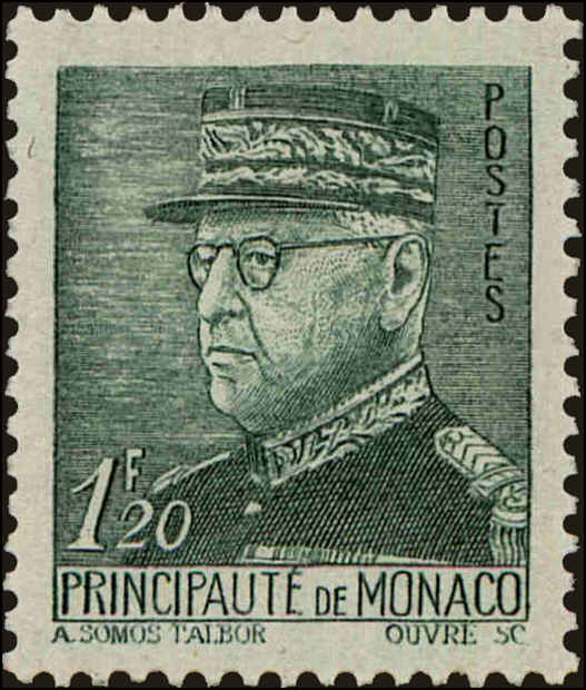 Front view of Monaco 185 collectors stamp