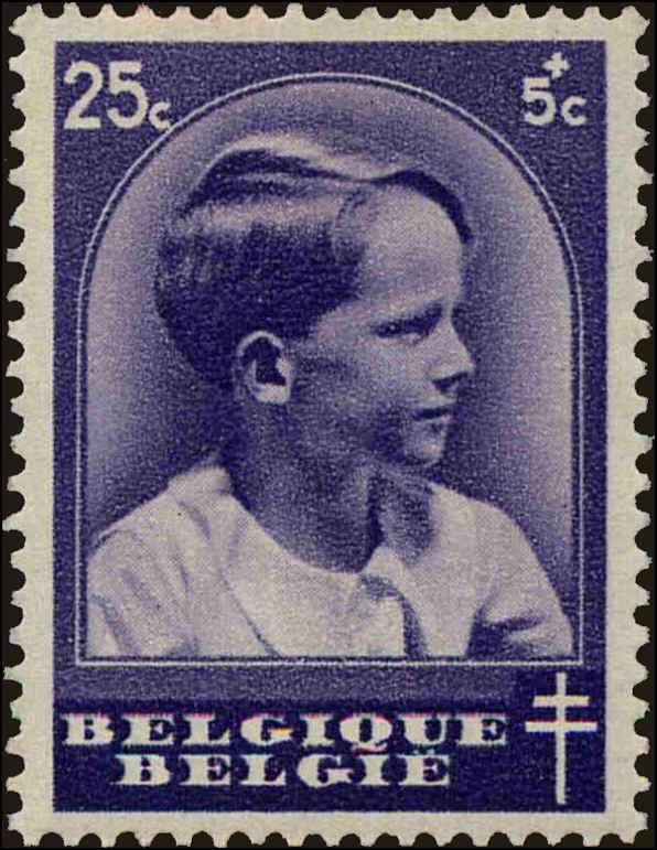 Front view of Belgium B181 collectors stamp