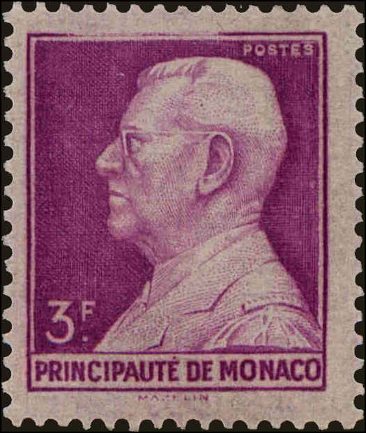 Front view of Monaco 193 collectors stamp