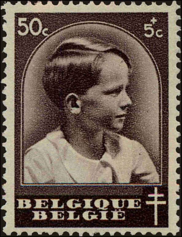 Front view of Belgium B183 collectors stamp