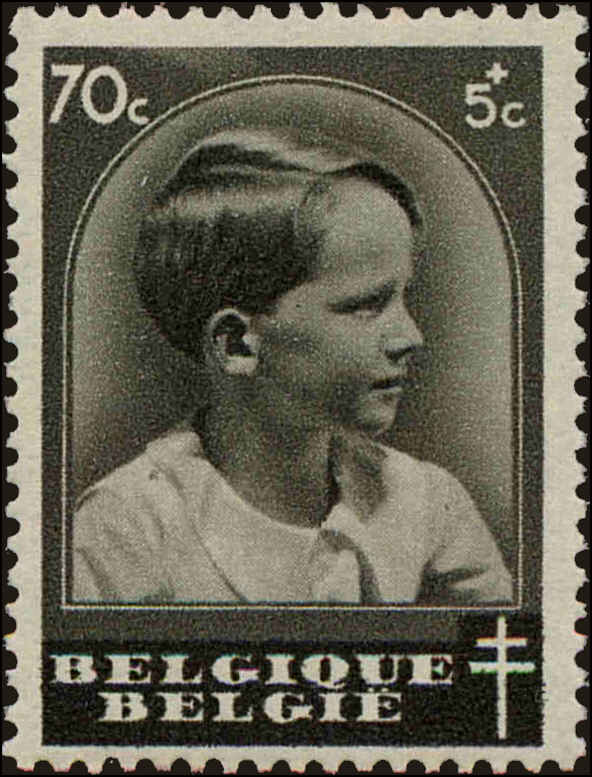 Front view of Belgium B184 collectors stamp