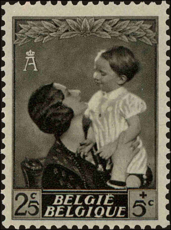 Front view of Belgium B190 collectors stamp