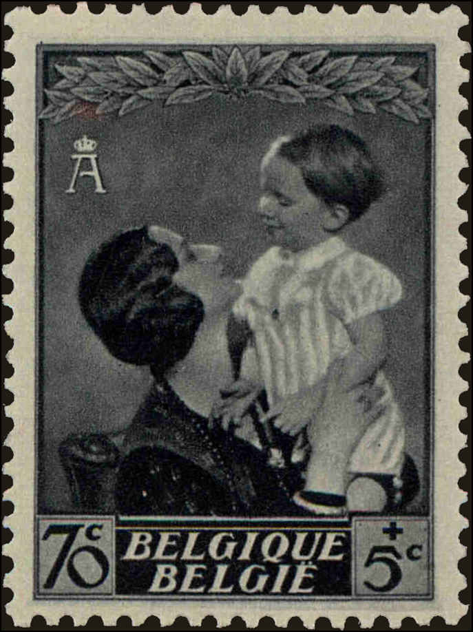 Front view of Belgium B193 collectors stamp